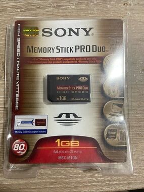 Sony MSX-M1GN Memory Stick Pro Duo 1GB Magicgate For PSP or Camera